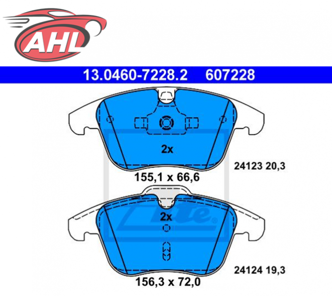 ATE 13.0460-7228.2 Plaquettes de frein FORD GALAXY