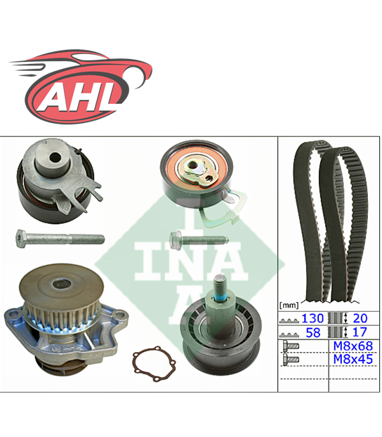 INA 530 0538 30 Pompe à eau + kit de courroie de distribution pour SEAT SKODA VW