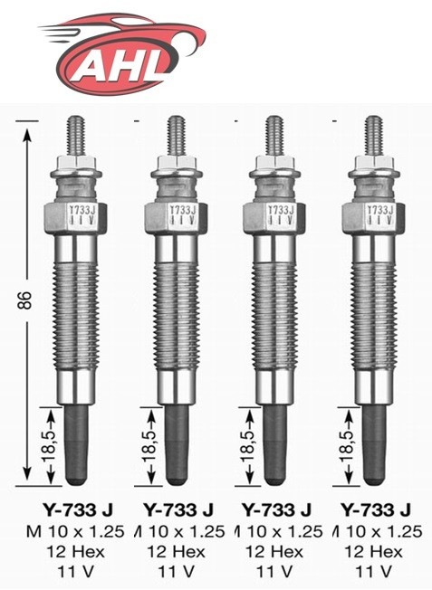 NGK 6592 Bougie de Prechauffage x4 Mitsubishi 2.5 D 2.5 TD 4WD