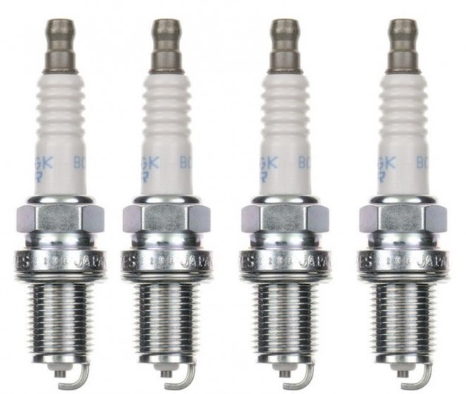 X4 NGK 6465 BKR6E Jeu de 4 bougies d'allumage 