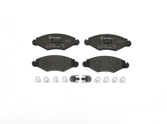 BREMBO P 61 063 Jeu de 4 plaquettes de frein  pour CITROEN PEUGEOT
