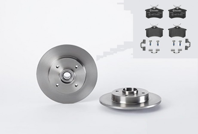 BREMBO 08.A858.17 + P 85 020 JEU DE 2 DISQUES DE FREIN + JEU DE 4 PLAQUETTES DE FREIN POUR CITROËN PEUGEOT