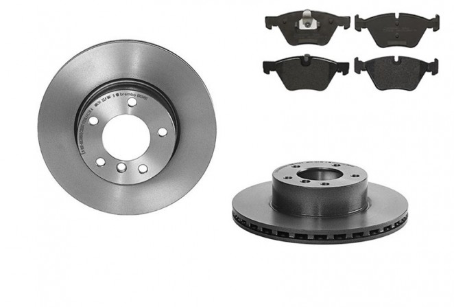 BREMBO 09.C649.11 + P 06 036 JEU DE 2 DISQUES DE FREIN + JEU DE 4 PLAQUETTES DE FREIN POUR BMW 