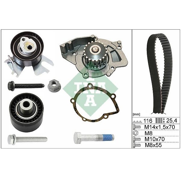 INA 530 0558 31  Pompe à eau + kit de distribution pour CITROËN  PEUGEOT FIAT FORD
