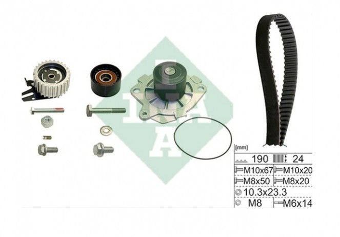 INA 530 0624 30 Pompe à eau + kit de courroie de distribution pour ALFA FIAT OPEL SUZUKI