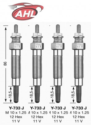 NGK 6592 Bougie de Prechauffage x4 Mitsubishi 2.5 D 2.5 TD 4WD