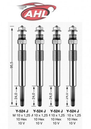 NGK 4520 D-Power Bougie de préchauffage x4 pour Ford 