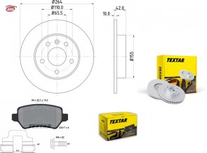 TEXTAR 92092103 + 2341702 disque de frein + plaquettes de frein OPEL