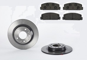 BREMBO 08.A112.11 + P 49 036 JEU DE 2 DISQUES DE FREIN + JEU DE 4 PLAQUETTES DE FREIN POUR MAZDA