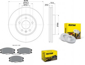 TEXTAR 92165405 + 2451001  Jeu de 2 disques de frein + plaquette pour OPEL