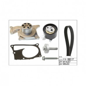 INA 530 0607 30 Pompe à eau + kit de courroie de distribution pour RENAULT DACIA